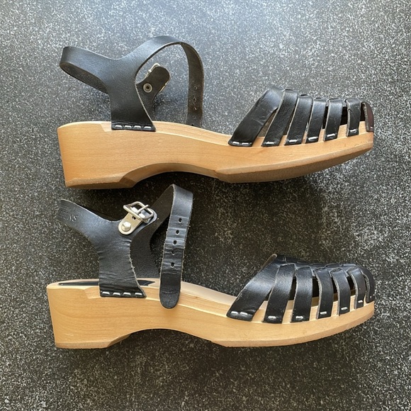 Swedish Hasbeens Black Sandals size 37 - Picture 8 of 13